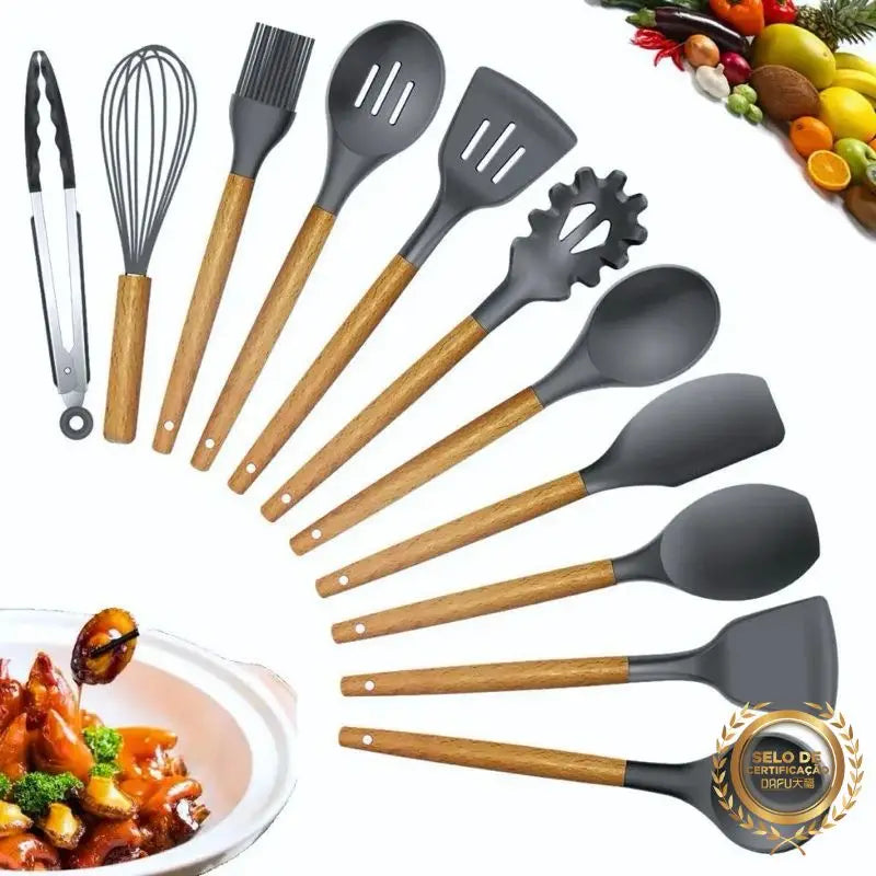 Kit de Cozinha 12 Peças de Silicone