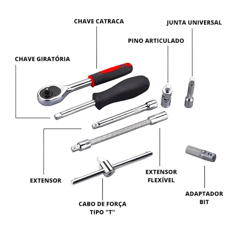 Maleta de Ferramentas 46 peças