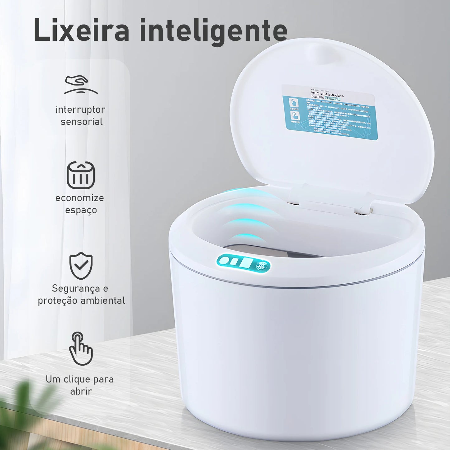 Lixeira Smart 3L com Sensor