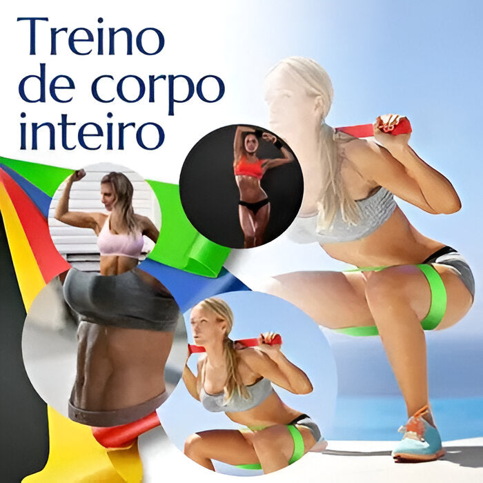 Kit de Faixas para Exercícios com 5 Intensidades