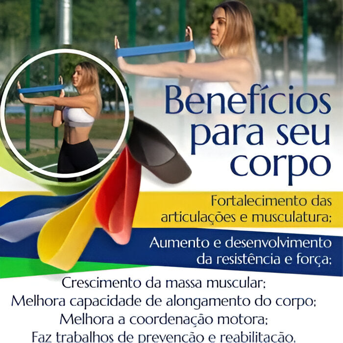 Kit de Faixas para Exercícios com 5 Intensidades